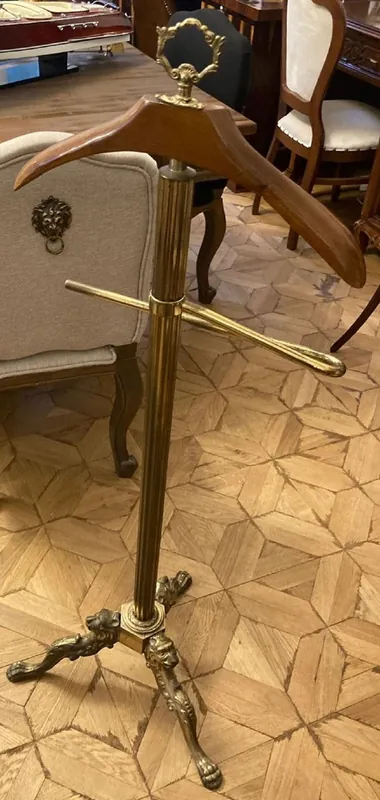 Sofort Bestellen Casa Padrino stand guardaroba barocco di lusso oro antico / marrone 47 x 47 x A. 121 cm - Appendiabiti stile antico - Servomuto - Accessori per la camera da letto - Mobile barocco