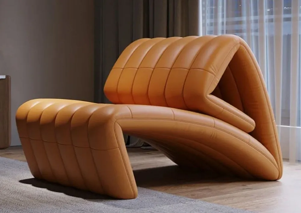 Kracherpreis Casa Padrino poltrona di design di lusso in pelle marrone 75 x 135 x A. 80 cm - Poltrona per soggiorno vera pelle - Mobili per soggiorno - Mobili per hotel - Qualità di lusso - Fatto in Italia