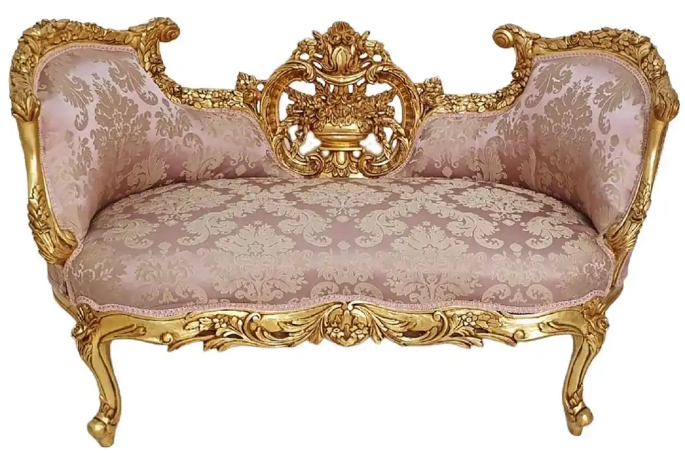 Casa Padrino divano barocco rosa / oro - Magnifico divano da salotto in stile barocco - Mobili da soggiorno in stile barocco - Mobili barocchi - Arredi barocchi Jetzt Kaufen
