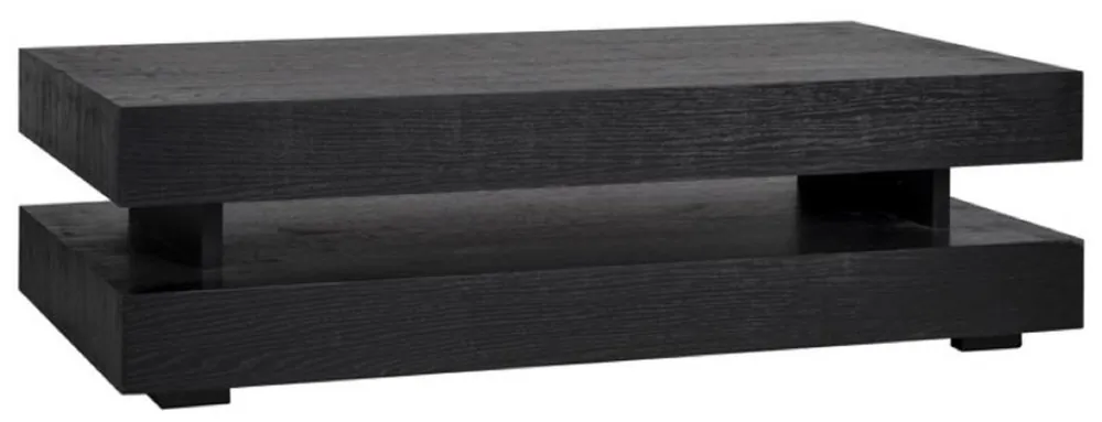 Saisonangebot Casa Padrino tavolo da salotto di lusso nero 150 x 80 x A. 43 cm - Tavolo da soggiorno rettangolare in legno massello - Mobile per soggiorno - Mobili di lusso - Arredamento di lusso