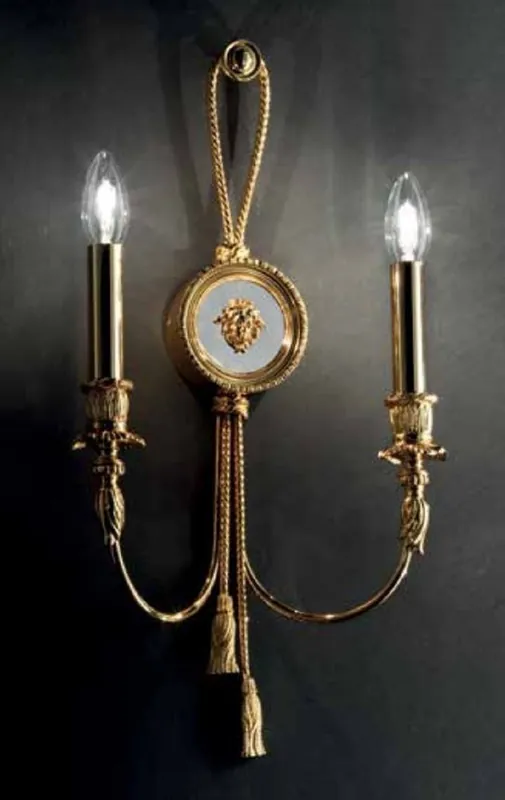 Letzte Chance Casa Padrino lampada da parete doppia barocco di lusso oro 30 x 12 x A. 55 cm - Magnifica lampada da parete stile barocco - Luci barocche - Qualità di lusso - Fatto in Italia