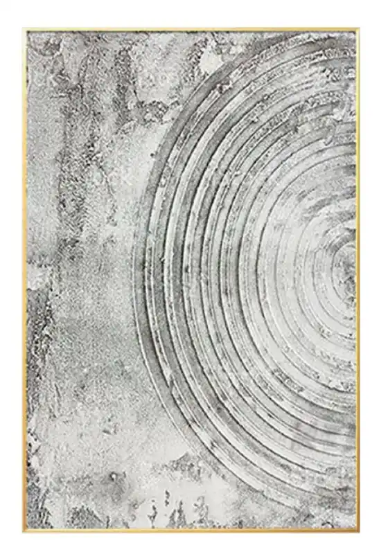 Schnäppchen Casa Padrino dipinto ad olio di design di lusso grigio / oro 80 x 9 x A. 120 cm - Quadro dipinto a mano con cornice in metallo - Decorazione da parete di design di lusso - Accessori decorativi
