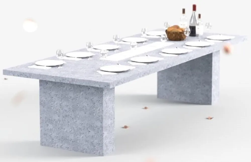 Top-Seller Casa Padrino tavolo da pranzo di lusso con camino a bioetanolo 300 x 115 x A. 75 cm - Diversi Colori - Tavolo da pranzo - Tavolo da giardino - Mobili sala da pranzo - Mobili da giardino
