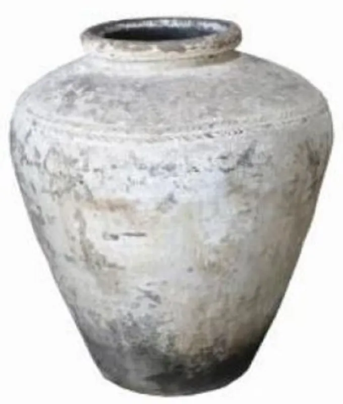 Direkt Vom Hersteller Casa Padrino vaso barocco di lusso in terracotta bianco antico Ø 35 x A. 88 cm - Vaso per fiori in stile antico fatto a mano - Vaso per piante - Decorazione da giardino in stile barocco