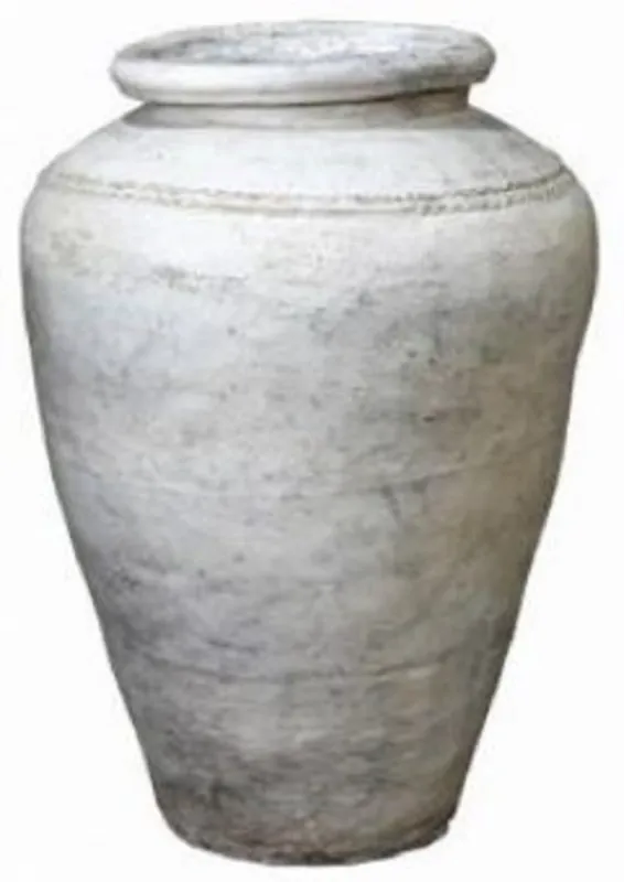 Casa Padrino vaso barocco di lusso in terracotta bianco antico Ø 45 x A. 114 cm - Vaso per fiori in stile antico fatto a mano - Vaso per piante - Decorazione da giardino in stile barocco Saisonangebot