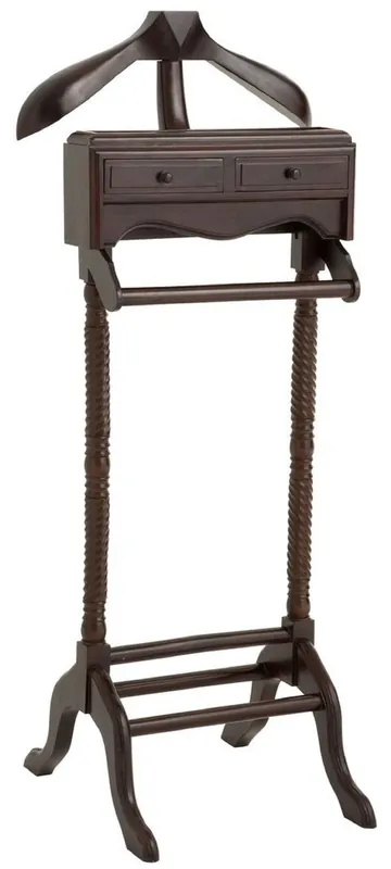 Casa Padrino servo muto di lusso in mogano con 2 cassetti marrone scuro 51 x 46,5 x A. 123 cm - Appendiabiti - Accessori Camera da Letto - Accessori Hotel Kracherpreis