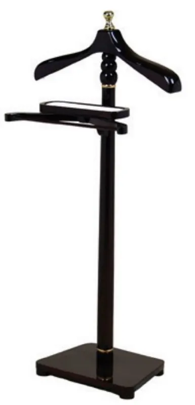 Bestpreis Casa Padrino servo muto di lusso nero / oro 50 x 25 x A. 113 cm - Appendiabiti - Accessori Camera da Letto - Accessori Hotel