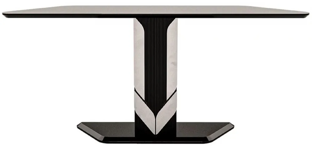 Solange Der Vorrat Reicht Casa Padrino consolle design di lusso marrone / nero / argento 160 x 36 x A. 90 cm - Consolle rettangolare - Mobili di lusso - Mobili di design - Mobili per hotel - Qualità di lusso