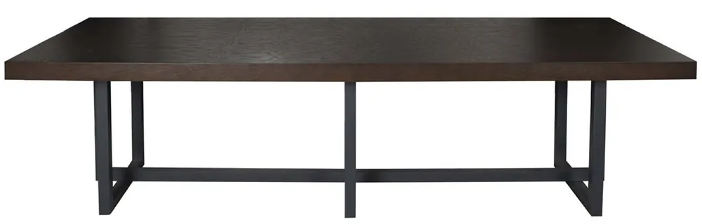 Casa Padrino tavolo da pranzo di lusso marrone scuro / grigio scuro - Varie Misure - Tavolo da cucina rettangolare con piano in legno massello e gambe in metallo - Mobili sala da pranzo di lusso Begrenztes Angebot