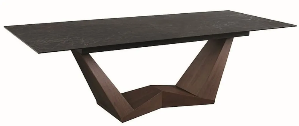 Solange Der Vorrat Reicht Casa Padrino tavolo da pranzo di design nero / marrone 200-250 x 98 x A. 76 cm - Tavolo da pranzo allungabile con piano in vetroceramica - Mobili sala da pranzo - Mobili design