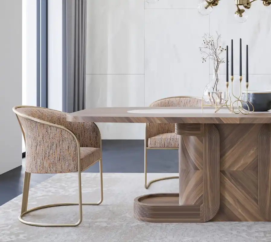 Bestseller Casa Padrino set di 8 sedie da pranzo di lusso grigio / arancio / ottone 60 x 63 x A. 82 cm - Mobili sala da pranzo - Mobili ristorante - Mobili hotel - Mobili di lusso - Collection di lusso