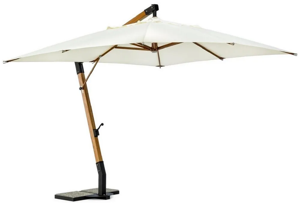 Casa Padrino ombrellone di lusso con supporto marrone / nero / crema 300 x 300 x A. 320 cm - Ombrellone da giardino - Ombrellone da terrazza - Ombrellone da balcone - Accessori per giardino Schneller Versand