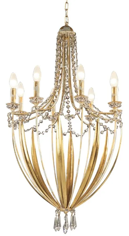Meistverkauft Casa Padrino lampadario barocco di lusso con vetro di cristallo Swarovski oro Ø 55 x H. 98 cm - Magnifico lampadario da soggiorno in stile barocco - Qualità di lusso - Fatto in Italia