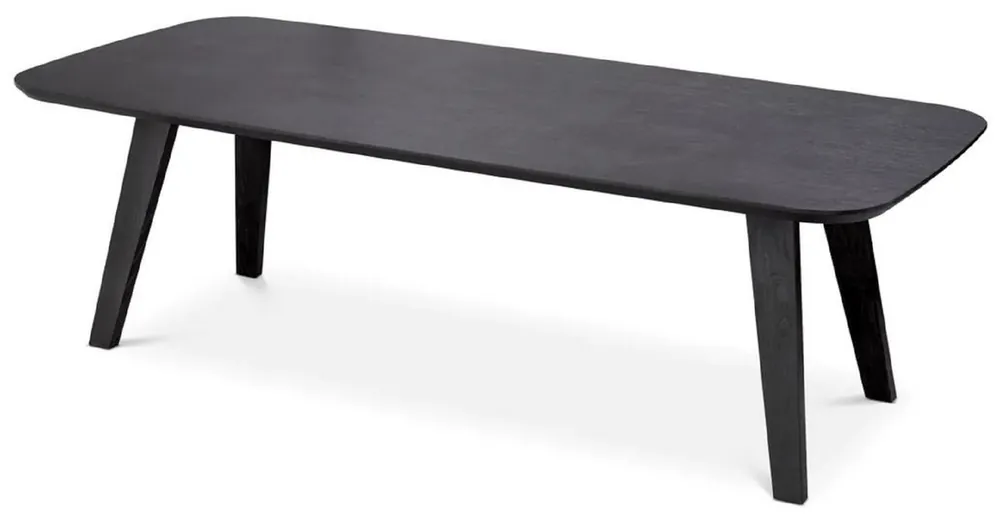 Casa Padrino tavolo da pranzo di lusso nero grigio 245 x 109,5 x A. 77 cm - Tavolo da cucina rettangolare in legno massello - Mobili sala da pranzo - Mobili di lusso Preisknaller