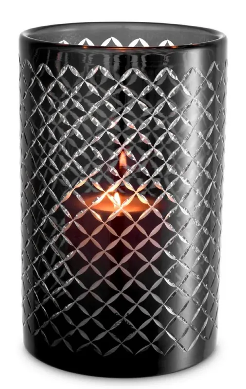 Casa Padrino portacandele di lusso in vetro nero Ø 18 x A. 28 cm - Accessori per hotel - Accessori per ristorante - Accessori per gastronomia - Qualità di lusso Sichere Zahlung