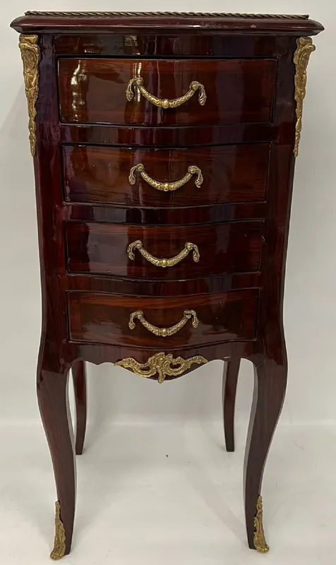Kracherpreis Casa Padrino cassettone barocco con 4 cassetti marrone scuro / ottone - Cassettone in legno massello fatta a mano in stile barocco - Mobili barocchi fatti a mano - Nobile e Magnifico