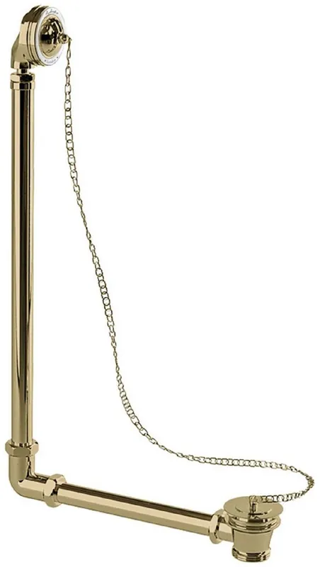 Neu Im Sortiment Casa Padrino Scarico per Vasca da Bagno Art Nouveau di Lusso Oro 31,8 x A. 56,3 cm - Scarico per Vasca da Bagno in Ottone con Tappo e Catena - Accessori da Bagno Barocco e Art Nouveau