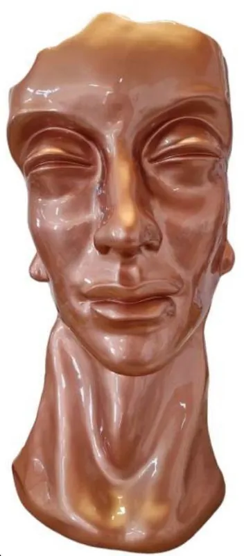 Casa Padrino busto decorativo di design di lusso marrone A. 70 cm - Busto scultura decorativa astratta - Busto figura decorativa da soggiorno e giardino - Busti deco design di lusso astratta Neu