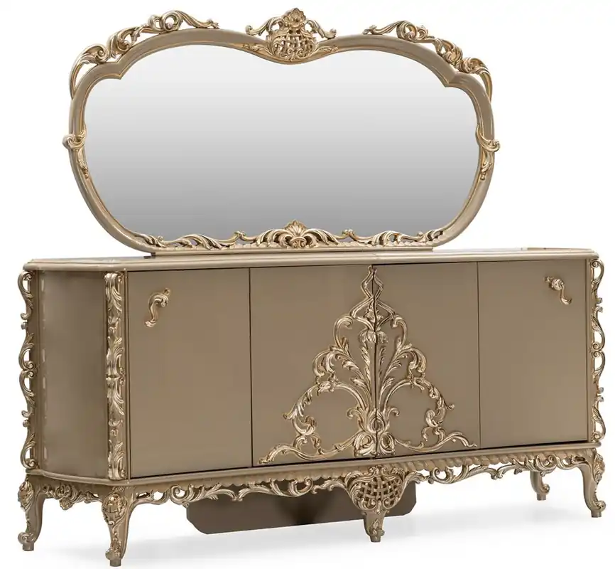 Casa Padrino credenza barocco di lusso con specchio grigio / oro - Mobili di lusso in stile barocco - Mobili barocchi - Arredi barocchi - Nobili e Magnifici Jetzt Kaufen