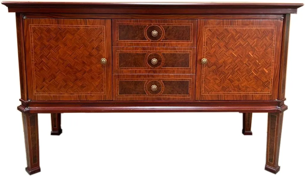 Sale Comò Biedermeier anni '40 replica museo replica 137 x 53 x H 87 cm - marrone intarsiato stile antico