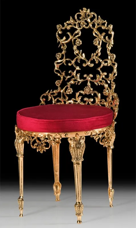 Casa Padrino sedia da pranzo barocco di lusso bordeaux rosso / oro - Sedia in bronzo fatta a mano con tessuto in velluto - Mobili barocchi - Mobili per sala da pranzo di lusso in stile barocco Sonderangebot