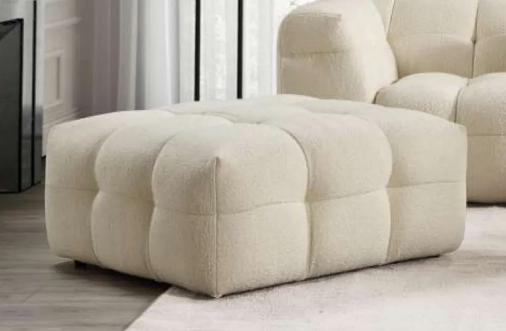 Casa Padrino sgabello di lusso crema 90 x 90 x A. 43 cm - Sgabello quadrato da salotto - Mobili da soggiorno - Mobili di lusso - Arredi di lusso Super-Preis