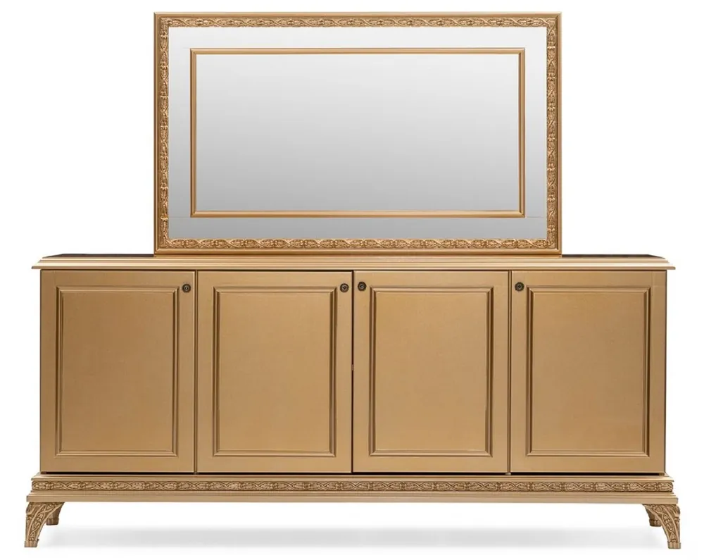 Knallerangebot Casa Padrino credenza barocco di lusso con specchio oro - Mobili di lusso in stile barocco - Mobili barocchi - Arredi barocchi - Nobili e Magnifici