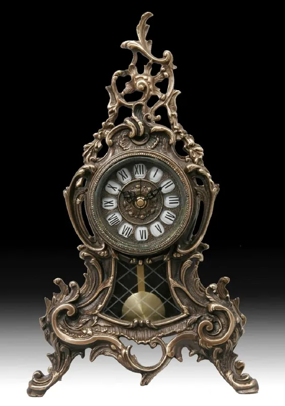 Casa Padrino orologio da tavolo barocco di lusso 26 x A. 42 cm - Orologio in bronzo fatto a mano stile barocco - Orologio da tavolo barocco - Decorazione da tavolo barocco Meistverkauft