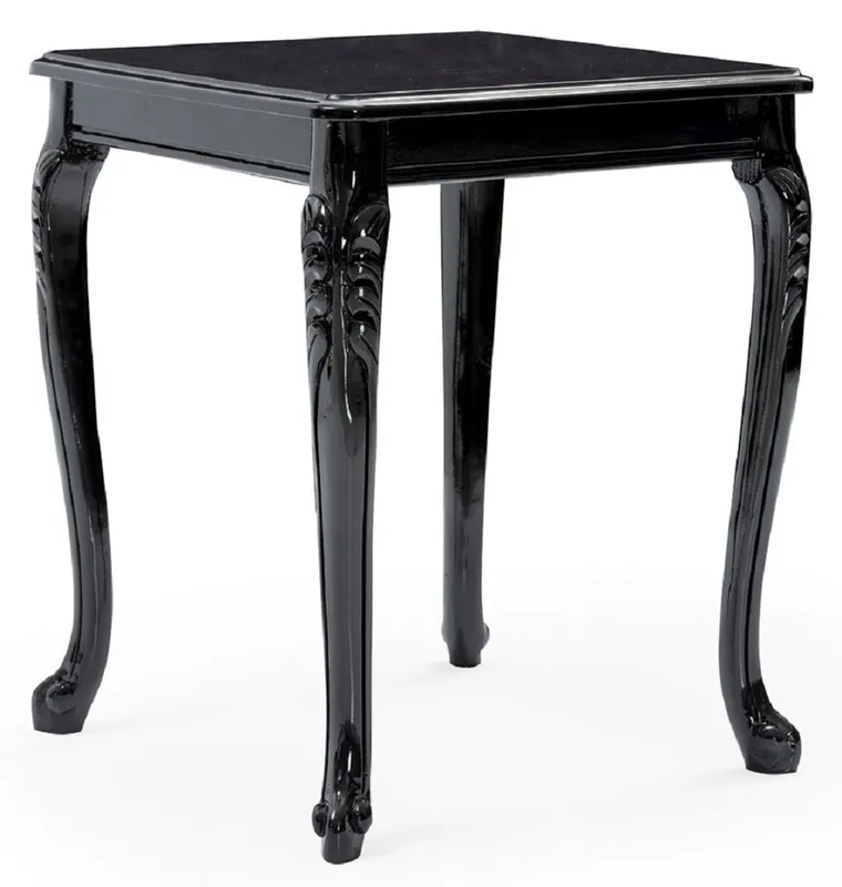 Casa Padrino tavolino barocco di lusso nero - Tavolo in legno massello fatto a mano in stile barocco - Mobili da soggiorno di lusso in stile barocco - Mobili barocchi - Nobile e Magnifico Angebot