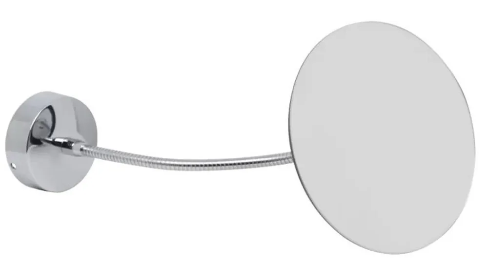 Kracherpreis Casa Padrino specchio cosmetico di lusso argento Ø 15 x 24 cm - Specchio cosmetico da parete regolabile - Specchio cosmetico da bagno - Accessori bagno - Fatto in Italia