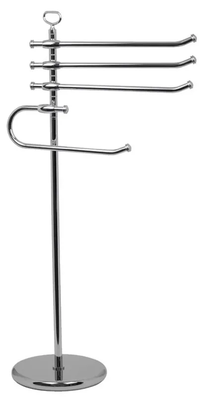 Top-Seller Casa Padrino Porta Salviette da Bagno di Lusso Silver Ø 25 x 40 x A. 93 cm - Porta Salviette in Ottone Autoportante - Mobili da Bagno - Mobili Hotel - Qualità di Lusso - Fatto in Italia