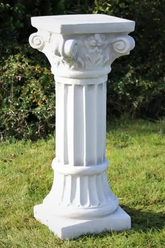 Angebot Casa Padrino pilastro barocco bianco / grigio A. 76 cm - Magnifica pilastro da giardino barocco - Pilastro decorativa da giardino - Accessori decorativi per giardini e terrazze barocchi