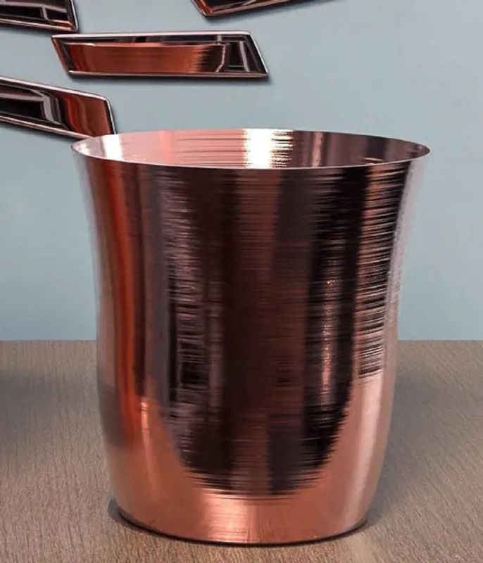 Casa Padrino refrigeratore di champagne di lusso in rame Ø 18 x A. 19 cm - Raffreddatore di vino rotondo - Accessori gastronomia - Accessori ristorante - Accessori hotel - Qualità di lusso Abverkauf