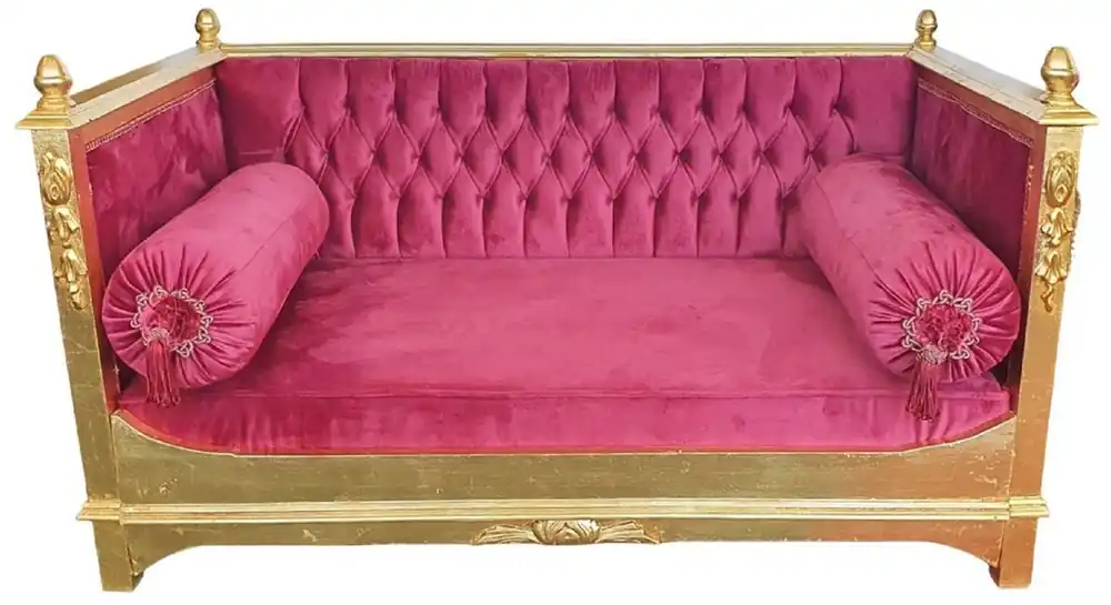 Solange Der Vorrat Reicht Casa Padrino letto per cani barocco bordeaux rosso / oro - Magnifica cuccia per cani in stile antico - Mobili per animali barocchi - Mobili per cani fatti a mano in stile barocco