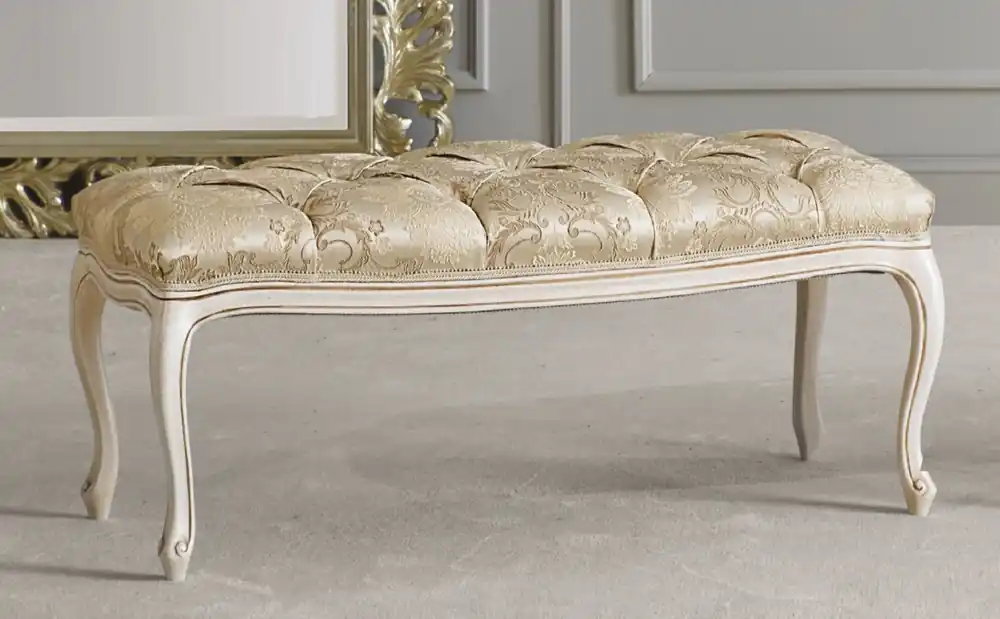 Casa Padrino panca barocco di lusso oro / bianco / beige - Panca in stile barocco fatta a mano - Mobili barocchi italiani - Mobili di lusso stile barocco - Qualità di lusso - Fatto in Italia Preiswert