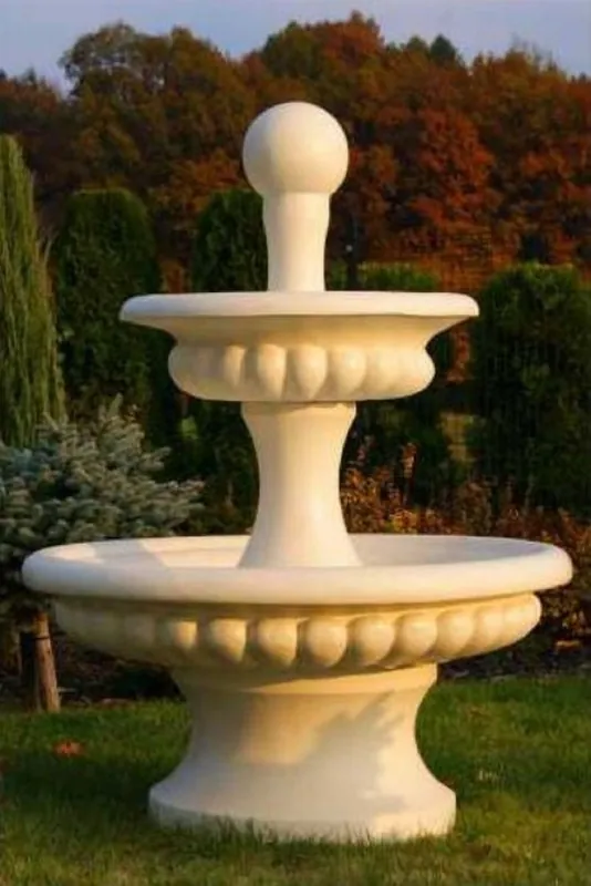 Casa Padrino fontana barocco sabbia Ø 120 x A. 163 cm - Magnifica fontana da giardino in stile barocco - Fontana rotonda da giardino in pietra - Accessori da giardino barocco Knallerangebot