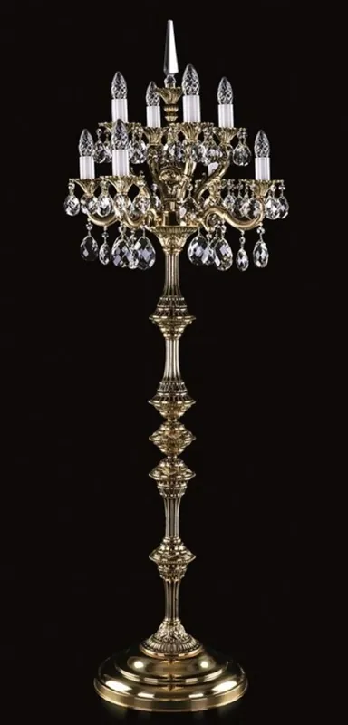 Sichere Zahlung Casa Padrino lampada da terra barocco di lusso in cristallo ottone antico Ø 56 x A. 152 cm - Magnifica lampada da terra in ottone con vetro in cristallo di Boemia - Lampade barocche in cristallo