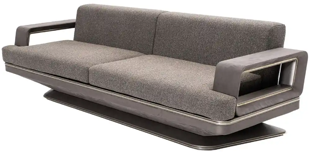Casa Padrino divano di lusso grigio / argento 270 x 94 x A. 76 cm - Divano soggiorno - Divano hotel - Mobile soggiorno - Arredi soggiorno - Mobile hotel - Mobile di lusso - Arredi di lusso Geprüft