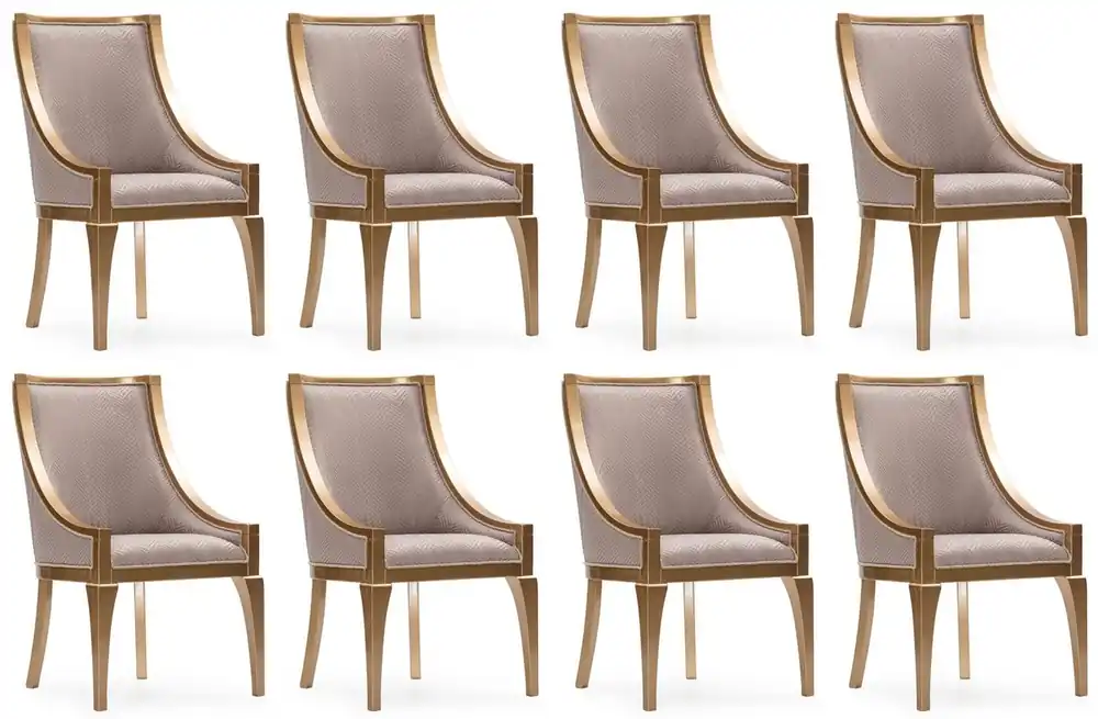 Casa Padrino set di 8 sedie da pranzo barocco di lusso grigio / oro - Sedie da cucina barocco - Magnifici mobili per sala da pranzo di lusso in stile barocco - Mobili per sala da pranzo barocchi Billig