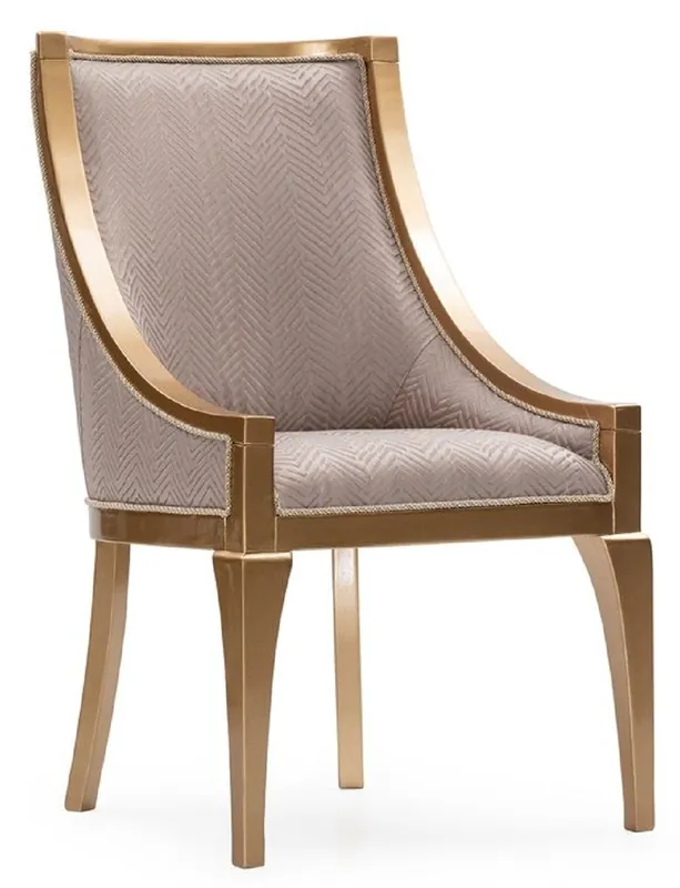 Casa Padrino sedia da pranzo barocco di lusso grigio / oro - Sedia da cucina in stile barocco - Magnifico mobili per sala da pranzo di lusso in stile barocco - Mobili barocchi - Nobile e Magnifico Neu Im Sortiment