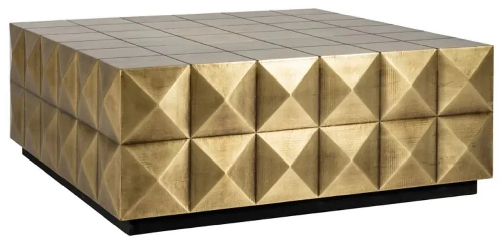 Günstig Casa Padrino tavolo da salotto di lusso oro / nero 90 x 90 x H. 35 cm - Tavolo da salotto quadrato - Mobili Soggiorno - Mobili Hotel - Mobili di Lusso