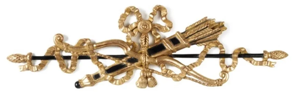 Super-Preis Casa Padrino ornamento da parete barocco di lusso oro / nero - Magnifico ornamento da parete in legno massello stile barocco - Decorazione da parete barocco - Qualità di lusso - Fatto in Italia