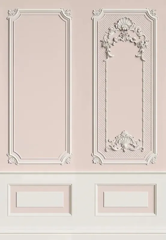 Casa Padrino carta da parati in tessuto non tessuto barocco di lusso rosa / grigio - Carta da parati per soggiorno in stile barocco con motivo stucchi elegante - Decorazione murale stile barocco Rabatt