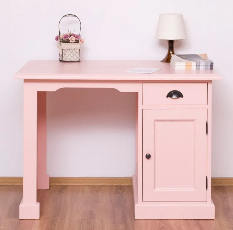 Casa Padrino scrivania in stile country rosa 110 x 70 x A. 78 cm - Segretaria in legno massello stile country - Mobile per ufficio - Mobile in stile country Neue Ware