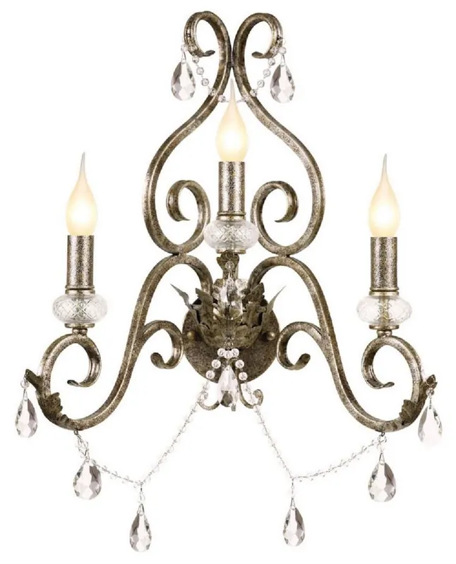 Meistverkauft Casa Padrino lampada da parete barocco in cristallo argento antico 48 x A. 51 cm - Magnifica lampada da parete in metallo in stile barocco - Luci barocche - Nobile e magnifica