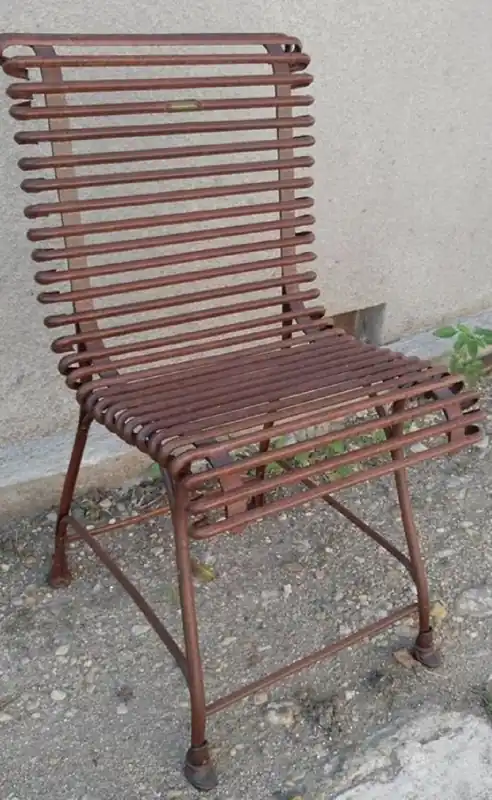 Casa Padrino sedia da giardino Art Nouveau marrone 44 x 50 cm - Sedia in ferro battuto fatta a mano - Mobili in ferro battuto da giardino e patio nostalgici Neu Im Sortiment