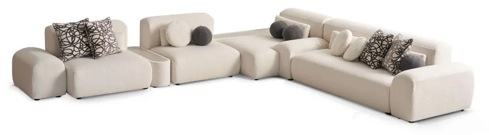 Sichere Zahlung Casa Padrino divano angolare di lusso crema 431 x 400 x A. 73 cm - Divano da soggiorno - Mobile da soggiorno - Mobile di lusso - Arredamento soggiorno di lusso