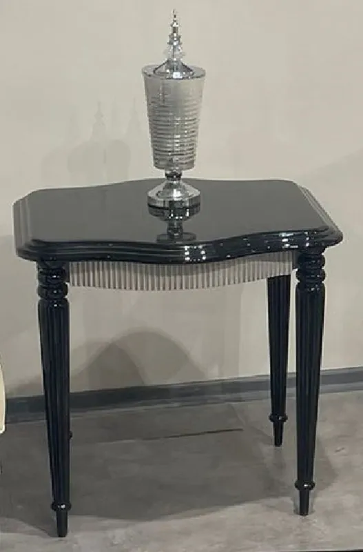 Geprüft Casa Padrino tavolino barocco di lusso nero / grigio - Tavolo in legno massello fatto a mano in stile barocco - Mobili da soggiorno di lusso in stile barocco - Mobili barocchi - Nobile e Magnifico