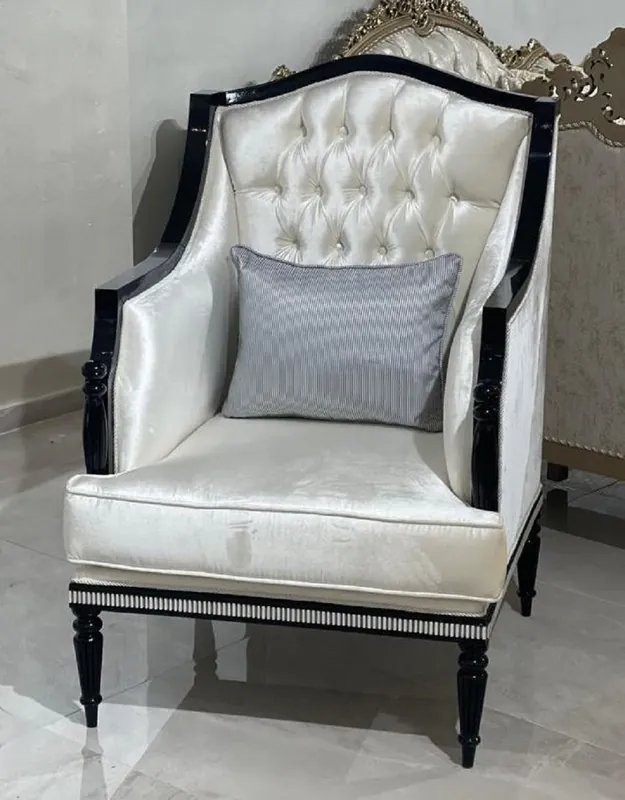 Casa Padrino poltrona da soggiorno barocco di lusso oro / nero / grigio - Poltrona in stile barocco fatta a mano - Mobili da soggiorno di lusso in stile barocco - Mobili barocchi Beliebt