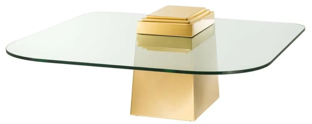 Sonderaktion Casa Padrino mesa de centro de lujo oro 105 x 105 x H. 44 cm - Muebles de Salón de Lujo